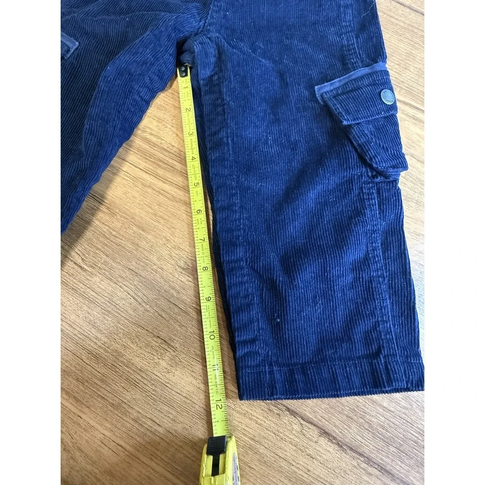 Blue Corduroy Overalls by Jojo Maman Bebe‎ Size 2/3 Years. Tartan Plaid Accents